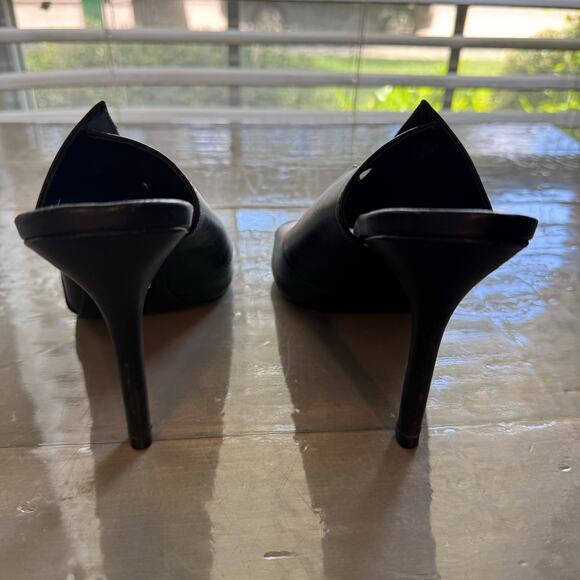 Trina Turk Black Laguna Leather Heel Sz 6.5 - Picture 9 of 15